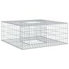 vidaXL Podniesione ł&oacute;żko gabionowe 100 x 100 x 40 cm Srebrny