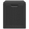 vidaXL Skrzynia ogrodowa, 90 L, czarna, rattan PP