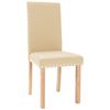 vidaXL Krzesła stołowe, 4 szt., kremowe, obite tkaniną
