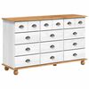 vidaXL Komoda ASKIM Biały 79 x 40 x 133,5 cm Lite drewno sosnowe