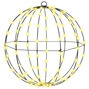 vidaXL Piłka Ciepła biel 40 x 40 x 42 cm Metal 120 LED