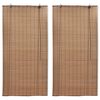vidaXL Bambusowe rolety, 2 szt., 150 x 220 cm, brązowe