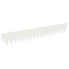 vidaXL Krawężnik do trawnika 10 pcs 103 x 15 cm metal Biały