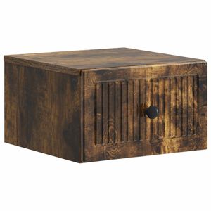 vidaXL Wisząca Szafka Nocna z szufladą Dąb wędzony 33 x 34,5 x 20 cm