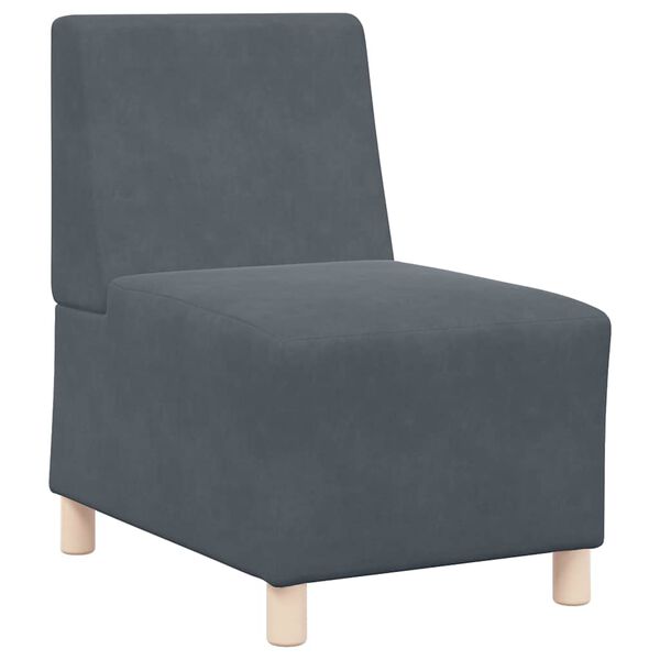vidaXL Modułowa sofa bez podłokietnik&oacute;w 2 pcs Ciemnoszary