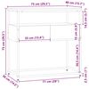 vidaXL Stolik konsolowy Sonoma Oak 75x40x75 cm Drewno konstrukcyjne