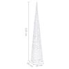 vidaXL Stożek dekoracyjny, akrylowy, zimne białe LED, 120 cm