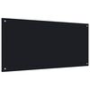 vidaXL Panel ochronny do kuchni, czarny, 120x60 cm, szkło hartowane