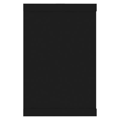 vidaXL Półki ścienne kostki, 4 szt., czarne, 60x15x23 cm, płyta