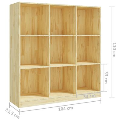 vidaXL Regał na książki/przegroda 104x33,5x110 cm, lite drewno sosnowe