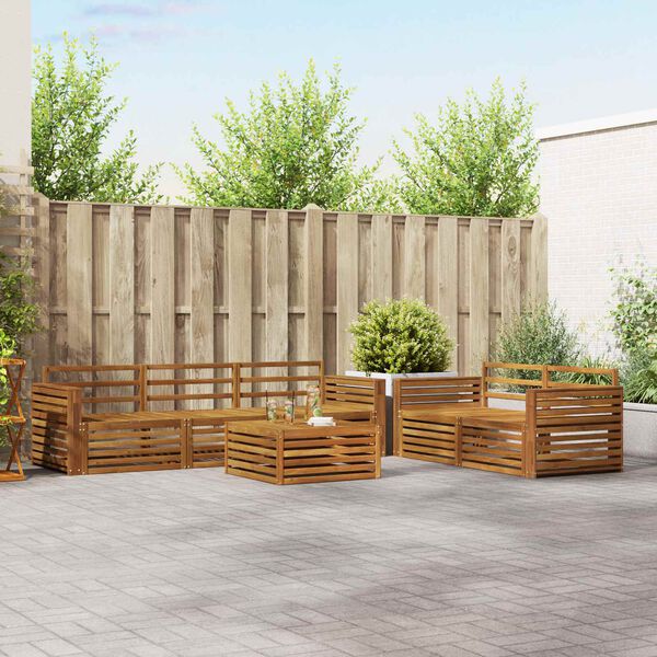 vidaXL Zestaw sof na zewnątrz 6 pcs Naturalny