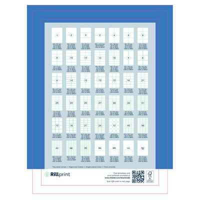 rillprint Etykiety samoprzylepne, 105x99 mm, 500 arkuszy, białe
