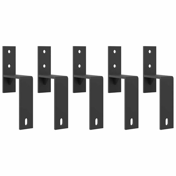 vidaXL System do montażu drzwi przesuwnych, 183 cm, stal, czarny