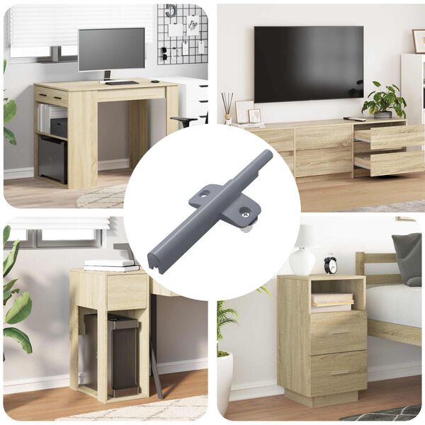 vidaXL Tłumik z miękkim zamknięciem 1161 pcs Szary 125 x 47 x 15 mm PP