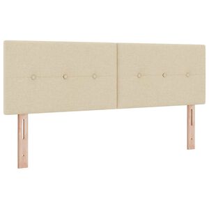 vidaXL Wezgłowie LED Ze LED Lights Kremowy 144 cm Poliester