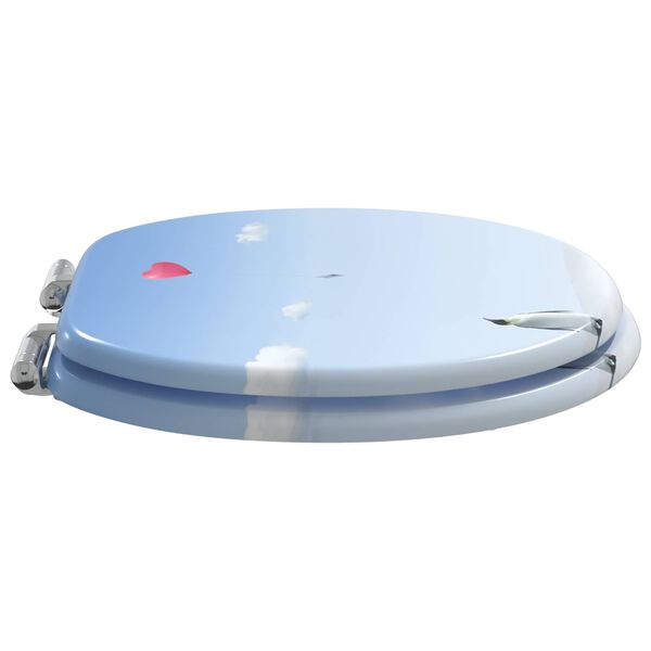 vidaXL Deska toaletowa Niebieski 44 x 38 cm Płyta MDF