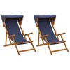 vidaXL Fotel ogrodowy 2 pcs 3 Pozycja Lite Drewno Eukaliptusowe