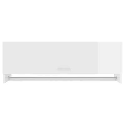 vidaXL Szafka, biała na wysoki połysk, 100x32,5x35 cm, płyta wiórowa