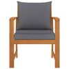 vidaXL Krzesła ogrodowe, 2 szt., ciemnoszare poduszki, drewno akacjowe