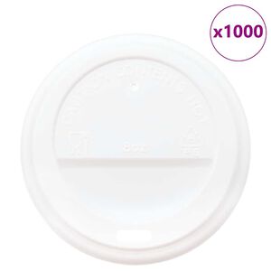 vidaXL Pokrywki do kubk&oacute;w papierowych do kawy, &Oslash;80 mm, 8oz, 1000 szt.