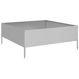 vidaXL Podwyższona donica, 100x100x41 cm, stal galwanizowana