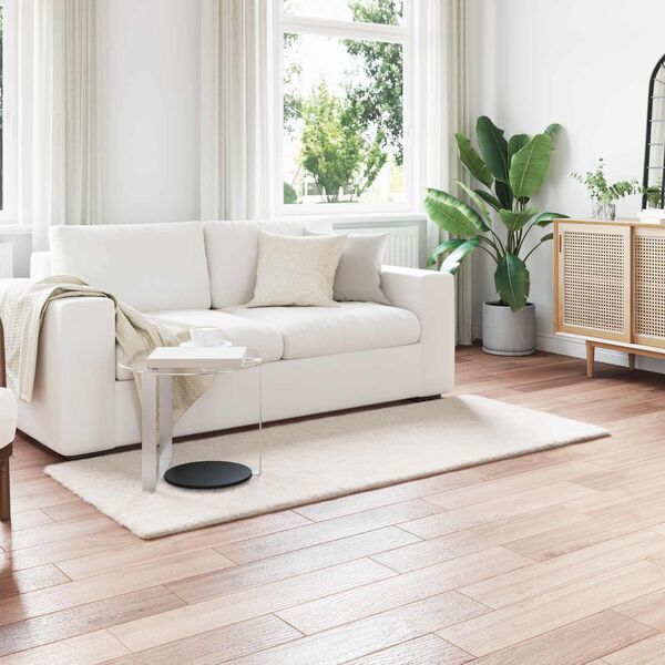 vidaXL Dywan z sztucznego królika Olite Kremowy 100 x 200 cm Poliester