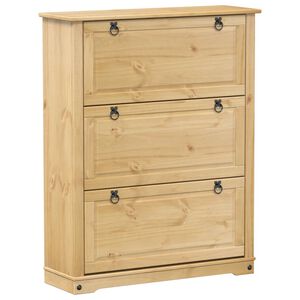 vidaXL Szafka na buty Corona, 99x32x124,5 cm, lite drewno sosnowe