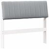 vidaXL Tapicerowane wezgłowie Jasnoszary 90 cm Lite drewno sosnowe