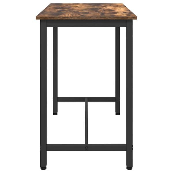 vidaXL st&oacute;ł Dąb wędzony 100 x 50 x 76,5 cm Drewno inżynieryjne i stal