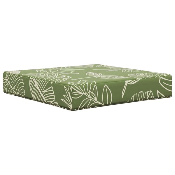 vidaXL Poduszka do sofy na zewnątrz 3 pcs Wz&oacute;r liścia Poliester