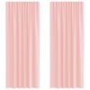 vidaXL Zasłony woalowe z kieszeniami na drążek 2 szt. R&oacute;żowe