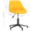 vidaXL Obrotowe krzesła stołowe, 4 szt., musztardowe, aksamitne