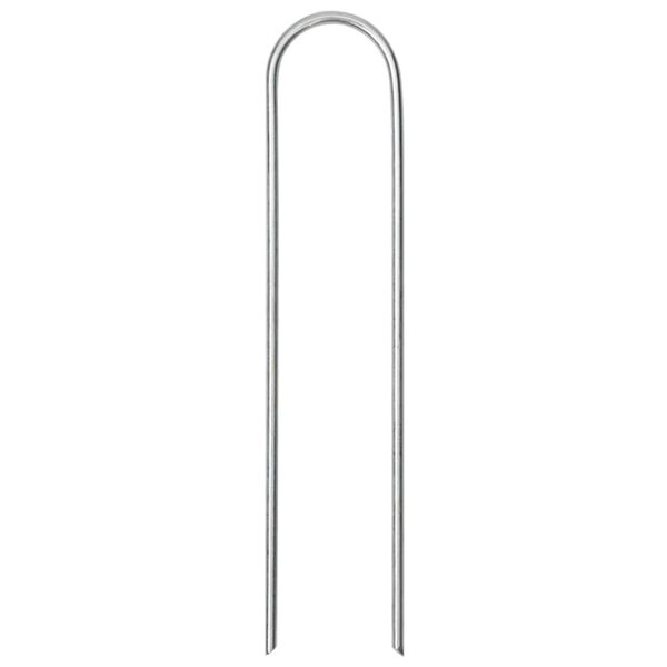 vidaXL Kołki gruntowe w kształcie litery U, 50 szt., 15x3,5 cm, stal