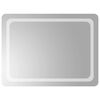 vidaXL Lustro łazienkowe z LED, 80x60 cm
