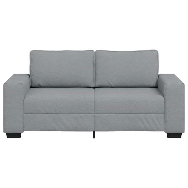 vidaXL Sofa 2-osobowa, jasnoszara, 140 cm, tapicerowana tkaniną