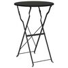 vidaXL Stolik bistro Antracyt &Oslash; 50 x 71 cm Stal malowana proszkowo