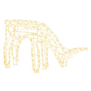 vidaXL Świąteczna dekoracja w kształcie renifera, ciepła biel