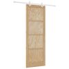vidaXL Drzwi przesuwne Naturalne i białe 83 x 232 cm