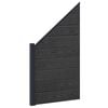 vidaXL Panel ogrodzeniowy WPC i aluminium Czarny