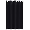 vidaXL Firany blackout z k&oacute;łkami 2 pcs Czarny 175 x 140 cm Poliester
