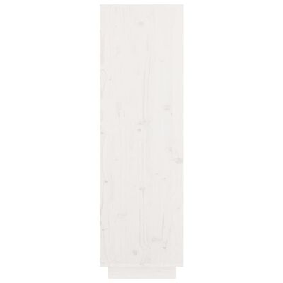vidaXL Wysoka szafka, biała, 74x35x117 cm, lite drewno sosnowe