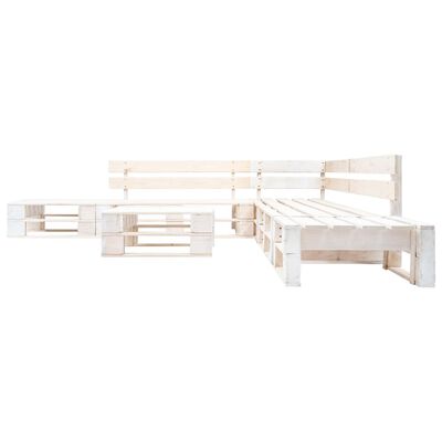 vidaXL 6-częściowy zestaw mebli z palet, drewno, biały