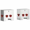 vidaXL Karmnik dla kur 2 pcs Srebrny 40,5 x 25 x 38 cm