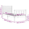 vidaXL Rama ł&oacute;żka bez materaca, 100x200 cm, lite drewno sosnowe