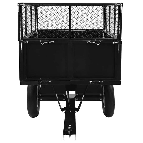 vidaXL Przyczepka do kosiarki ogrodowej, odchylana, ładowność 300 kg