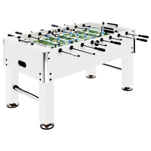 vidaXL St&oacute;ł do gry w piłkarzyki, stal, 60 kg, 140x74,5x87,5 cm, biały