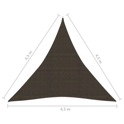 vidaXL Żagiel przeciwsłoneczny, 160 g/m², brązowy, 4,5x4,5x4,5 m