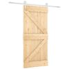 vidaXL Drzwi przesuwne Naturalne i białe 95 x 210 cm