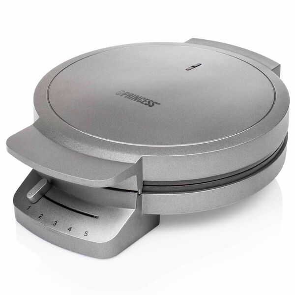 Princess Gofrownica Deluxe, 5 gofr&oacute;w, 1200 W, srebrno-czarna