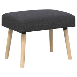 vidaXL ławka Gładki ciemnoszary 60 x 40 x 45 cm Boucl&eacute;